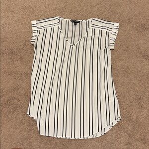 Striped V-Neck Blouse